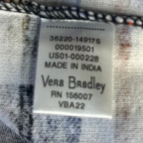 Vera Bradley Long Sleeved Sleep Shirt Womens Medium Blue Brown New Plaid - Picture 6 of 8